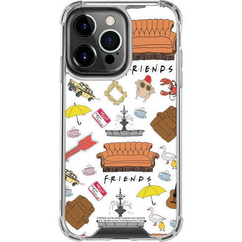 Warner Bros Classic FRIENDS Icons iPhone 16 Pro Clear Case